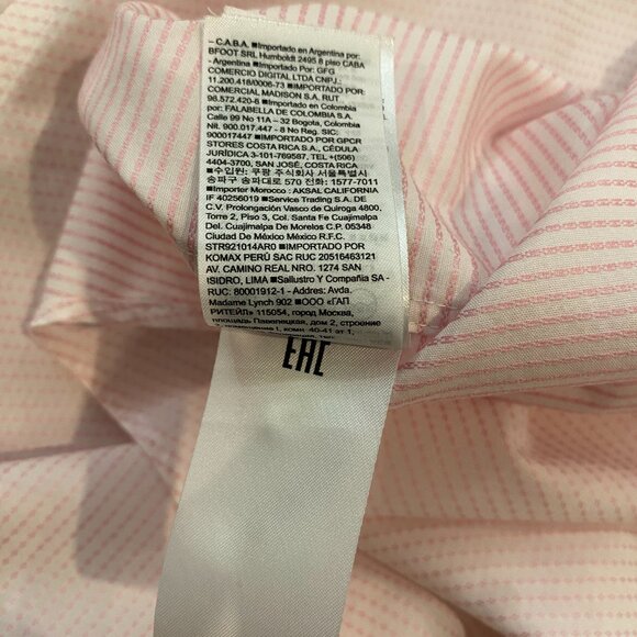 Banana Republic Slim Fit Non-Iron Dress Shirt — Pink Dobby Stripe (Men’s M) - Picture 6 of 11
